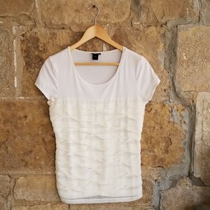 Lovely Ann Taylor Factory cream shell